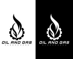 Öl und Gas Industrie Logo Design Vektor