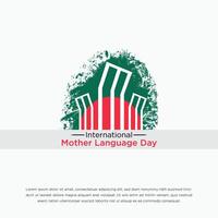 21 Februar International Mutter Sprache Tag und Geschichte von Bangladesch vektor