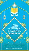 ramadan kareem eid mubarak hälsning dag islam bakgrund mall 6 vektor