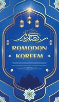 Ramadan kareem eid Mubarak Gruß Tag Islam Banner Hintergrund Vorlage vektor