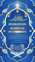 ramadan kareem eid mubarak hälsning dag 3d text redigerbar islam bakgrund 7 vektor
