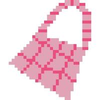 Stoff Tasche Karikatur Symbol im Pixel Stil vektor