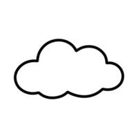 Wolke im schwarz Linie Symbol Wetter Clip Art Vektor Illustration