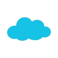 Blau Wolke sonnig Wetter eben Symbol Clip Art Vektor Illustration