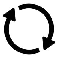 recyceln Symbol Symbol. recyceln oder Recycling Pfeile Symbol. Vektor recyceln Zeichen