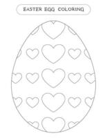 Ostern Ei Färbung Seite zum Kinder. lehrreich Spiel zum Vorschule und Kindergarten. Färbung Aktivität vektor