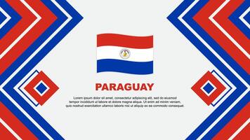 Paraguay Flagge abstrakt Hintergrund Design Vorlage. Paraguay Unabhängigkeit Tag Banner Hintergrund Vektor Illustration. Design