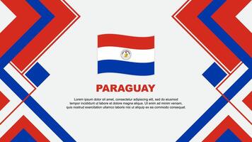 paraguay flagga abstrakt bakgrund design mall. paraguay oberoende dag baner tapet vektor illustration. baner