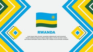 Ruanda Flagge abstrakt Hintergrund Design Vorlage. Ruanda Unabhängigkeit Tag Banner Hintergrund Vektor Illustration. Ruanda Design