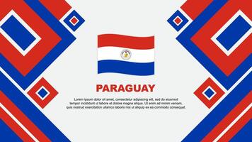 Paraguay Flagge abstrakt Hintergrund Design Vorlage. Paraguay Unabhängigkeit Tag Banner Hintergrund Vektor Illustration. Karikatur