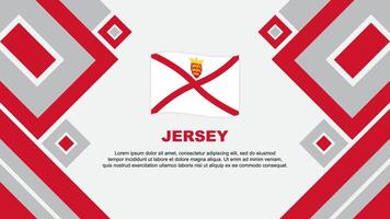 Jersey Flagge abstrakt Hintergrund Design Vorlage. Jersey Unabhängigkeit Tag Banner Hintergrund Vektor Illustration. Jersey Karikatur