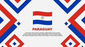 paraguay flagga abstrakt bakgrund design mall. paraguay oberoende dag baner tapet vektor illustration. mall