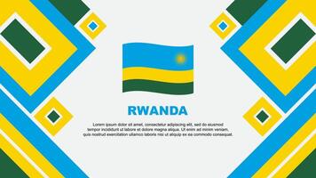 rwanda flagga abstrakt bakgrund design mall. rwanda oberoende dag baner tapet vektor illustration. rwanda tecknad serie