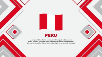 Peru Flagge abstrakt Hintergrund Design Vorlage. Peru Unabhängigkeit Tag Banner Hintergrund Vektor Illustration. Peru Hintergrund