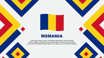 Rumänien Flagge abstrakt Hintergrund Design Vorlage. Rumänien Unabhängigkeit Tag Banner Hintergrund Vektor Illustration. Rumänien Vorlage
