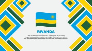 rwanda flagga abstrakt bakgrund design mall. rwanda oberoende dag baner tapet vektor illustration. rwanda