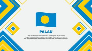 Palau Flagge abstrakt Hintergrund Design Vorlage. Palau Unabhängigkeit Tag Banner Hintergrund Vektor Illustration. Palau Hintergrund