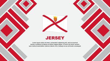 Jersey Flagge abstrakt Hintergrund Design Vorlage. Jersey Unabhängigkeit Tag Banner Hintergrund Vektor Illustration. Jersey