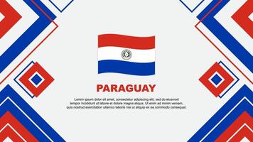 Paraguay Flagge abstrakt Hintergrund Design Vorlage. Paraguay Unabhängigkeit Tag Banner Hintergrund Vektor Illustration. Paraguay Hintergrund