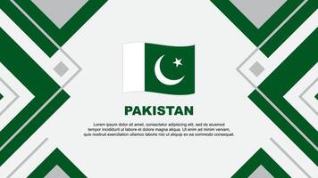 Pakistan Flagge abstrakt Hintergrund Design Vorlage. Pakistan Unabhängigkeit Tag Banner Hintergrund Vektor Illustration. Pakistan Illustration