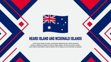 Heard ö och mcdonald öar flagga abstrakt bakgrund design mall. baner tapet vektor illustration. mall