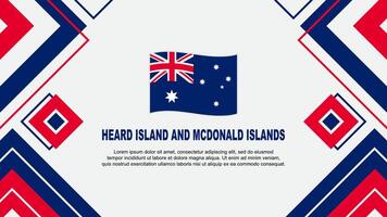 Heard ö och mcdonald öar flagga abstrakt bakgrund design mall. baner tapet vektor illustration. oberoende dag