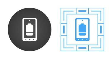 Vektorsymbol für niedrigen Batteriestand vektor