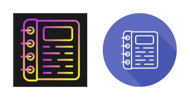 spiral anteckningsblock vektor ikon