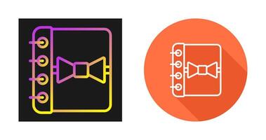 anteckningsbok med band vektor ikon