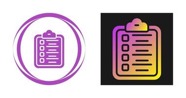 Vektorsymbol für Zwischenablage-Checkliste vektor