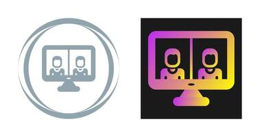 Vektorsymbol für Videokonferenzen vektor