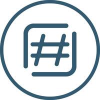 Hashtag-Vektorsymbol vektor