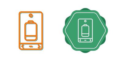 Vektorsymbol für niedrigen Batteriestand vektor