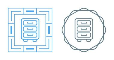 Aktenschrank-Vektorsymbol vektor
