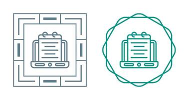 bärbar dator med anteckningsblock vektor ikon