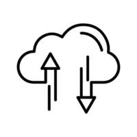 Vektorsymbol für Cloud-Speicher vektor