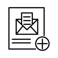 E-Mail-Vektorsymbol hinzufügen vektor