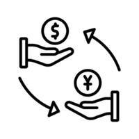 Dollar-Yen-Vektorsymbol vektor