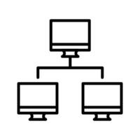 Vektorsymbol für Computernetzwerke vektor