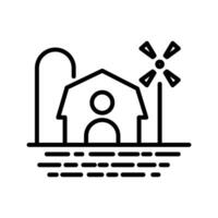 Bauernhaus-Vektor-Symbol vektor