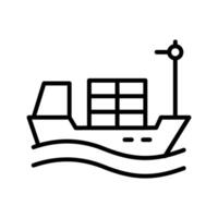 Ladung Schiff ich Vektor Symbol