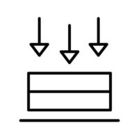 Drücken Sie das Vektorsymbol vektor