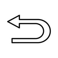 Pfeil zurück Vektor-Symbol vektor