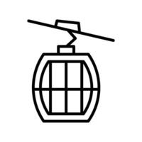 Seilbahn-Vektor-Symbol vektor