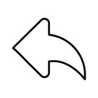 Pfeil-Vektor-Symbol nach links hinten vektor
