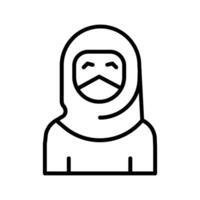 Frau mit Niqab-Vektorsymbol vektor