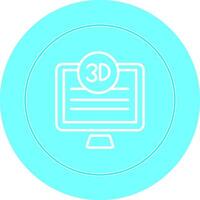 3d Qualität Bildschirm Vektor Symbol