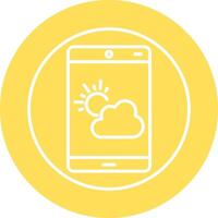 Wetter-App-Vektorsymbol vektor