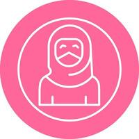 Frau mit Niqab-Vektorsymbol vektor