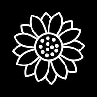 Symbol für Sonnenblumenvektor vektor